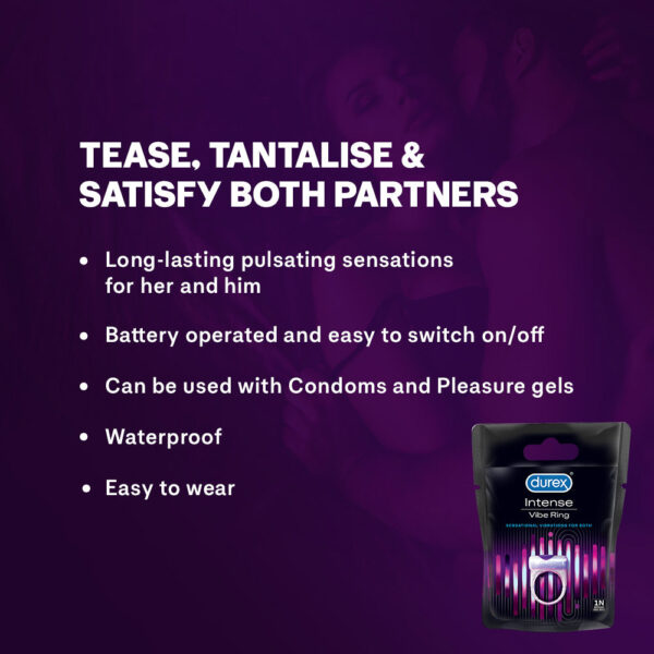 Durex Intense Vibe Ring – Intense Vibrations & Extended Playtime