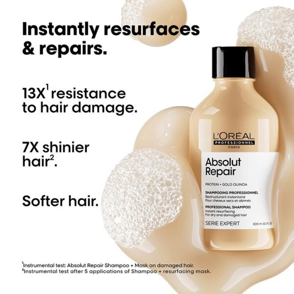 Absolut Repair Shampoo For Dry and Damaged Hair With Wheat Protein 300ml