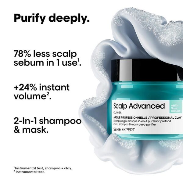Scalp Advanced Anti-Oiliness 2-In-1 Deep Purifier Clay for Very Oily Scalp 250ml