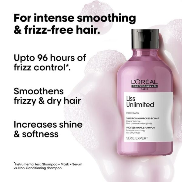 Liss Unlimited Shampoo for Frizzy & Unruly Hair With Pro-Keratin 300ml