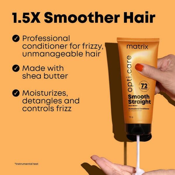 Opti.Care Professional Shampoo for Frizzy Hair with Shea Butter, Upto 4 Days Frizz Control