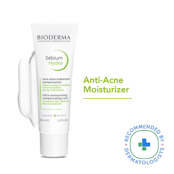 Bioderma Moisturizer Sebium Hydra for Oily, Acne-Prone Skin with Ceramides for 24H Hydration 40ml