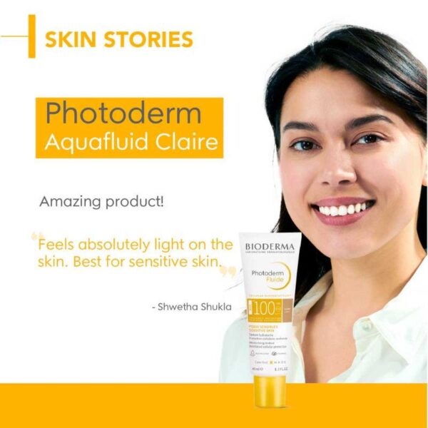 Bioderma SPF 100+ Tinted Sunscreen – Photoderm Aquafluide Claire With UVA Protection 40ml